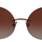 Elegant Gold Framed Round Red Lens Sunglasses