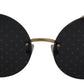Elegant Black Dotted Lens Sunglasses