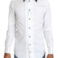 Elegant White Slim Fit Dress Shirt