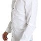 Elegant White Slim Fit Dress Shirt