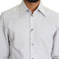 Elegant Slim Fit Polka Dot Dress Shirt
