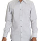 Elegant Slim Fit Polka Dot Dress Shirt