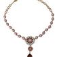 Elegant Pink Pearl Crystal Necklace