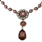 Elegant Pink Pearl Crystal Necklace