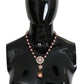 Elegant Pink Pearl Crystal Necklace