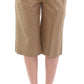 Elegant Beige Cotton Shorts for Women