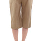 Elegant Beige Cotton Shorts for Women