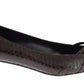 Chic Brown Leather Kitten Heel Pumps