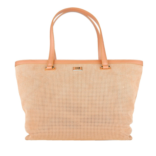 Brown Vitello Leather Women Handbag