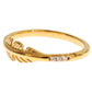 Elegant Gold Plated Sterling Silver CZ Ring