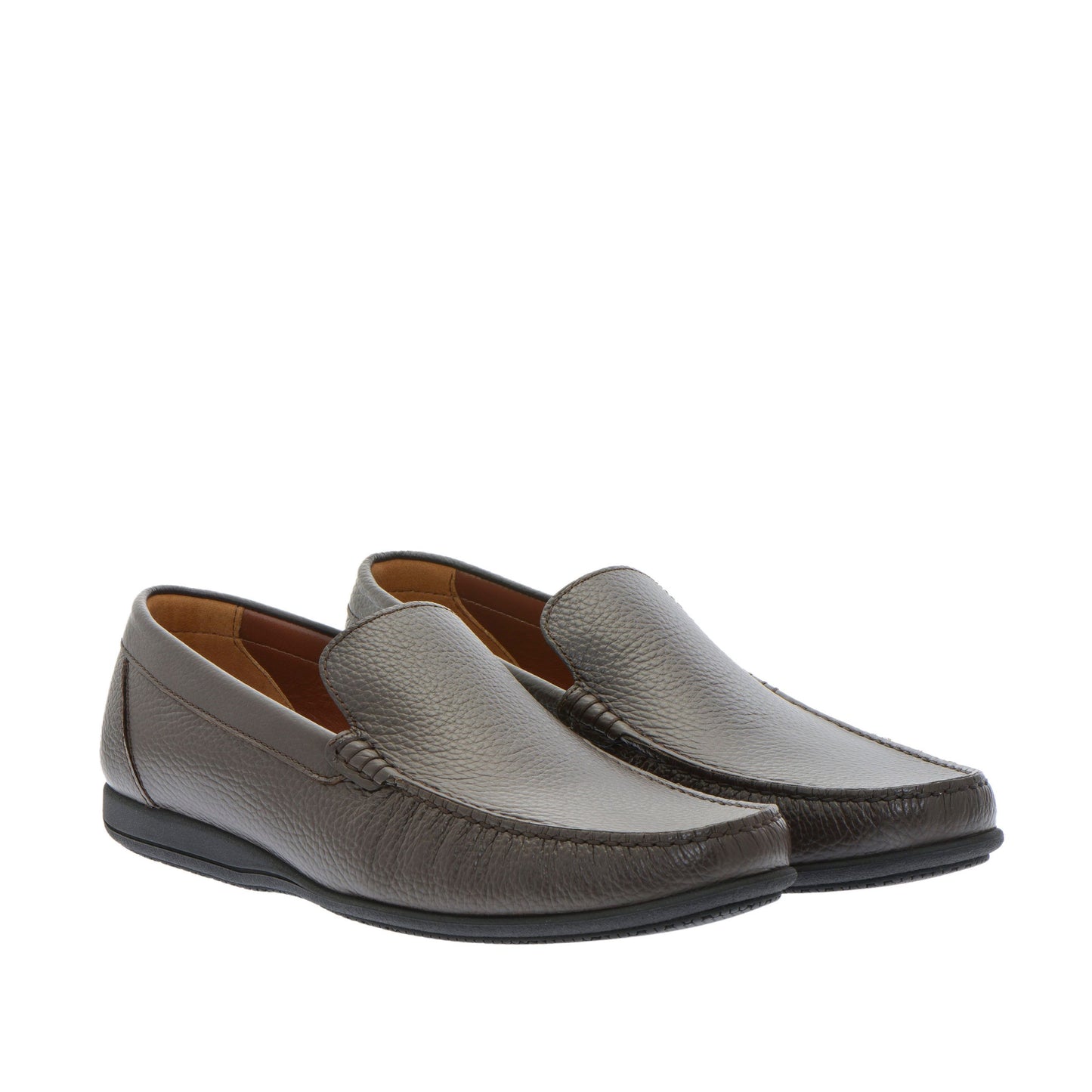 Elegant Dark Brown Calfskin Loafers