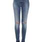 Blue Cotton Women Jeans