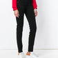 "Black Cotton Women's Slim-Fit Trouser"
