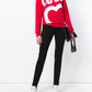 "Black Cotton Women's Slim-Fit Trouser"