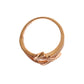 Pink Gold Plated Silver CZ Crystal Ring