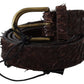 Elegant Dark Brown Leather Waist Belt