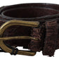 Elegant Dark Brown Leather Waist Belt