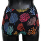 Chic Coral Print High Waist Bikini Bottom