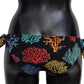Chic Black Side-Tie Coral Print Bikini Bottom