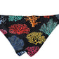 Chic Black Side-Tie Coral Print Bikini Bottom