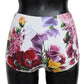 Elegant White Floral High Waist Bikini Bottom