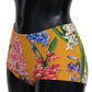 Chic Orange Floral High Waist Bikini Bottom