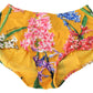Chic Orange Floral High Waist Bikini Bottom