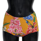 Chic Orange Floral High Waist Bikini Bottom