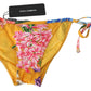 Chic Floral Orange Bikini Bottom