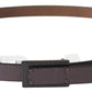 Elegant Dark Brown Leather Belt