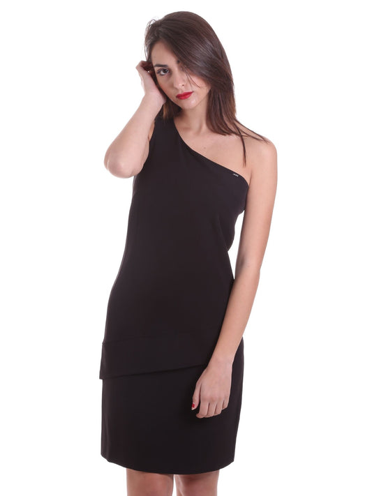 Black Polyester Women Dress