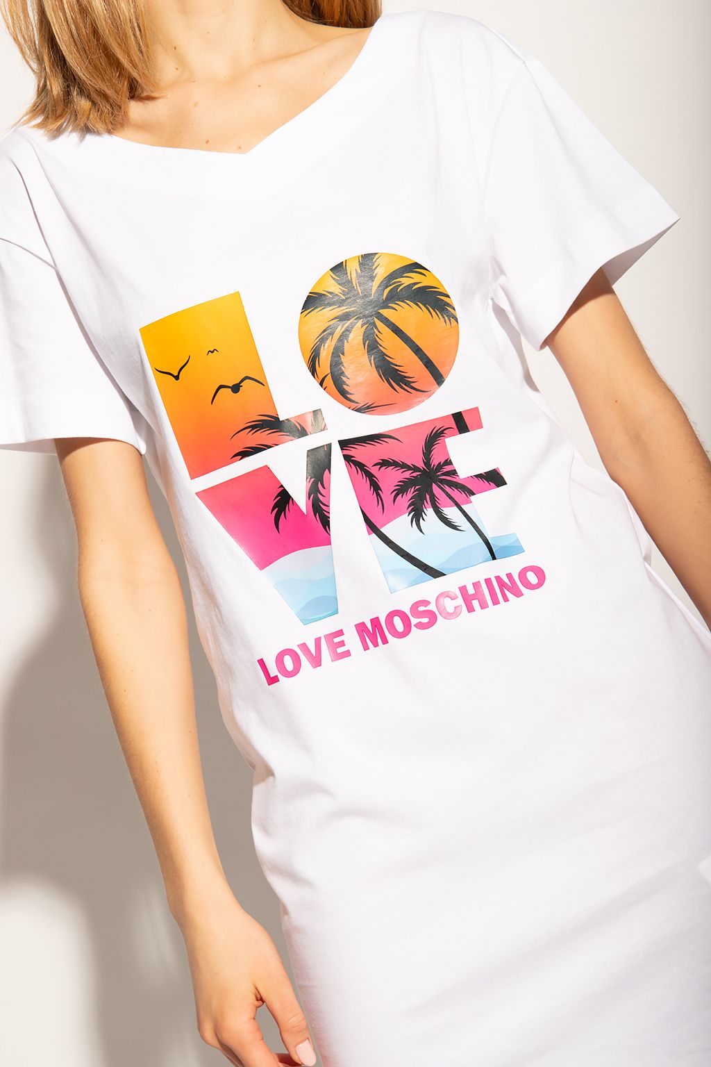 Chic Summer Love Logo White Dress