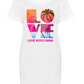 Chic Summer Love Logo White Dress