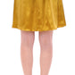 Elegant Silk A-Line Skirt in Luxe Gold