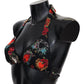 Chic Heart Print Bikini Top - Black Elegance