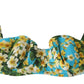 Chic Light Blue Floral Bikini Top