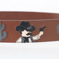 Elegant Sicilian Western Leather Belt