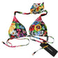 Vibrant Floral Print Bikini Top
