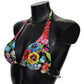 Vibrant Floral Print Bikini Top