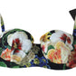 Floral Elegance Elastic Bikini Top