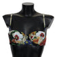 Floral Elegance Elastic Bikini Top