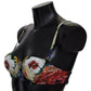 Floral Elegance Elastic Bikini Top