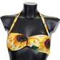 Sunflower Print Bikini Top