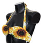 Sunflower Print Bikini Top