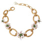 Exquisite Gold Lilium Floral Statement Necklace