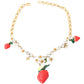Elegant Gold Strawberry Charm Necklace