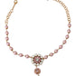 Charming Pink Pearl Crystal Necklace