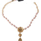 Charming Pink Pearl Crystal Necklace