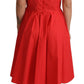 Elegant Polka Dotted A-Line Sleeveless Dress