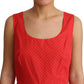Elegant Polka Dotted A-Line Sleeveless Dress